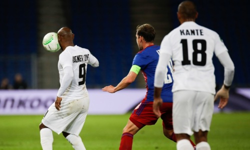 Закончился первый тайм матча «Кайрат» — «Базель» в Лиге Конференций