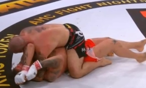 Видео финиша Емельяненко в бою против Сантоса на AMC Fight Nights 106 