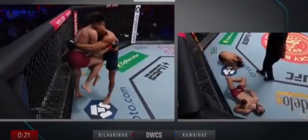 «Никогда не видел». Бой с редчайшим двойным нокдауном и убойным нокаутом поразил президента UFC. Видео