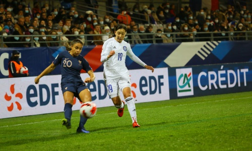 Фоторепортаж с матча отбора ЧМ-2023 среди женщин Франция — Казахстан 6:0
