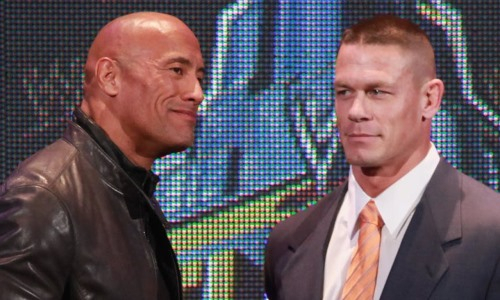 Дуэйн «Скала» Джонсон и Джон Сина «помогли» «Барысу» анонсировать матч КХЛ. Видео