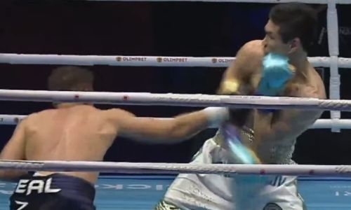 Видео боя Данияра Елеусинова с тремя нокдаунами за титул чемпиона мира