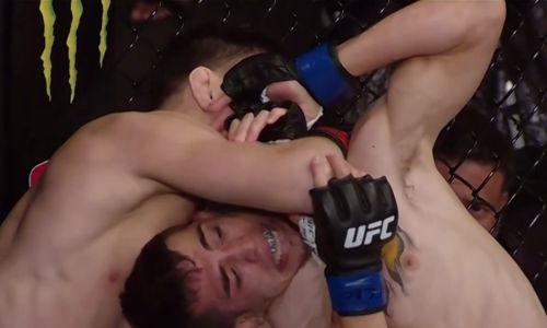 «Какое-то время „трепыхался“». Идеальная гильотина от казахстанца стала украшением UFC и попала в ТОП года. Видео