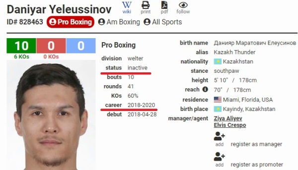 Данияра Елеусинова исключили из мирового рейтинга