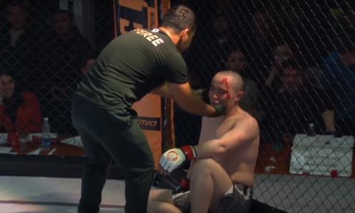 Видео кровавого нокаута. Узбекский боец MMA уничтожил кыргызского файтера за 15 секунд