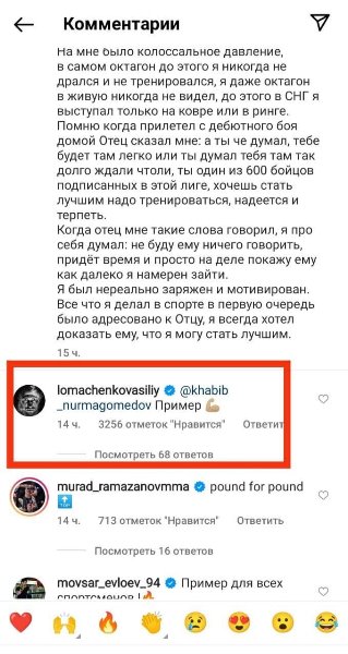 Ломаченко одним словом охарактеризовал Нурмагомедова