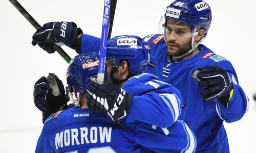 Хоккеист «Барыса» забил гол самым мощным броском месяца в КХЛ. Видео