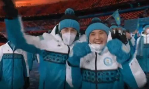 Казахстан прошел на церемонии закрытия Олимпиады-2022