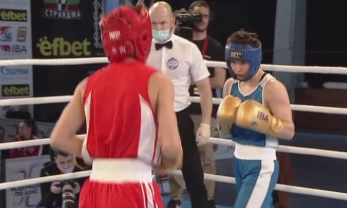 Нокдаун и декласс. Видео боя двукратной чемпионки мира из Казахстана за «золото» «Странджа»