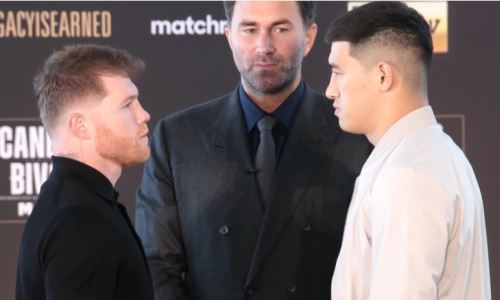 «Канело» и Бивол впервые встретились лицом к лицу перед боем. Видео