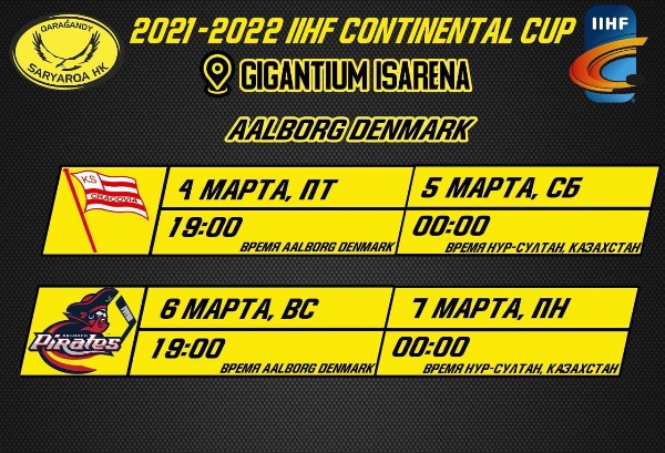 Стало известно расписание матчей «Сарыарки» в финале Континентального Кубка