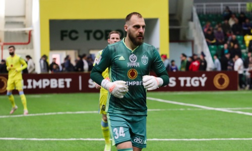 Голкипер «Астаны» сыграл юбилейный матч в Премьер-Лиге 