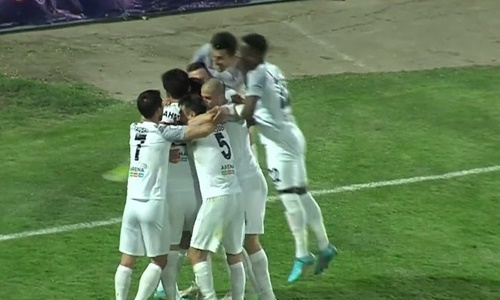 Видео второго гола Жумабека матча Премьер-Лиги «Тараз» — «Актобе»