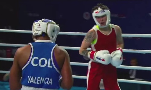 Видео боя с сенсационным поражением Назым Кызайбай в первом бою ЧМ-2022 по боксу