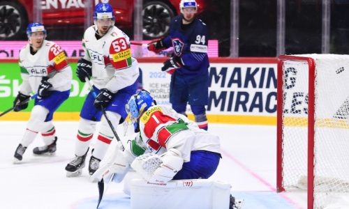 13 шайб заброшено в матче главного конкурента Казахстана за место в элите чемпионата мира по хоккею