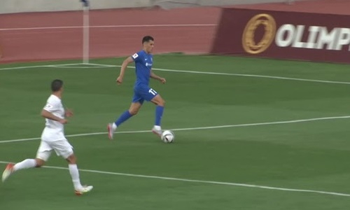 Видео второго гола Абзалова матча Премьер-Лиги «Туран» — «Шахтер»