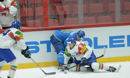 Фоторепортаж с матча Казахстан — Италия на ЧМ-2022 по хоккею 