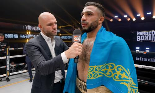 Казахстанский боксер после победы нокаутом бросил вызов российскому чемпиону и получил мгновенный ответ. Видео