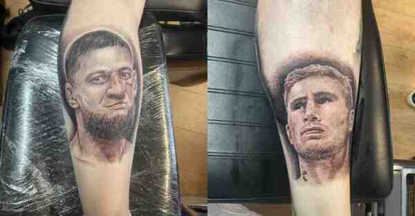 Фанат сделал татуировку с лицом Чимаева. Фото