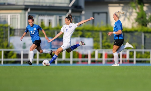 Фоторепортаж с матча квалификации женского ЧМ-2023 Эстония — Казахстан 4:2