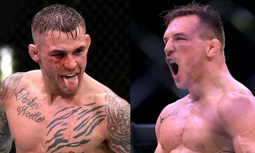 Охрана предотвратила драку Порье и Чендлера на UFC 276. Видео