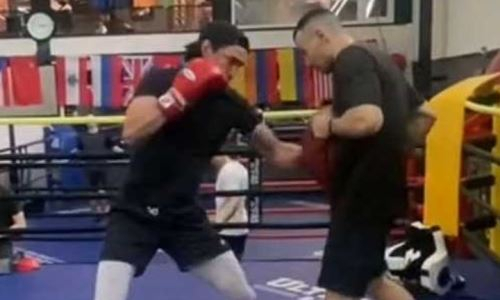 «На уровне мастера спорта». Нурлан Сабуров задал жару в ринге и впечатлил тренера по боксу. Видео