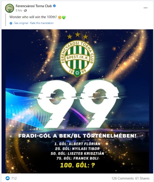 «Ференцварош» еще до матча записал себе гол в ворота «Тобола»