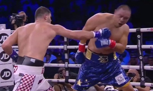Экс-боксер «Astana Arlans» побывал в нокдауне и выиграл в со-главном событии реванша Усик — Джошуа