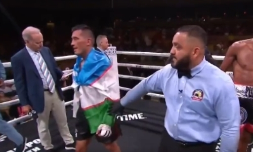 Скандальным исходом завершился бой боксера из Узбекистана за титул WBA. Видео 