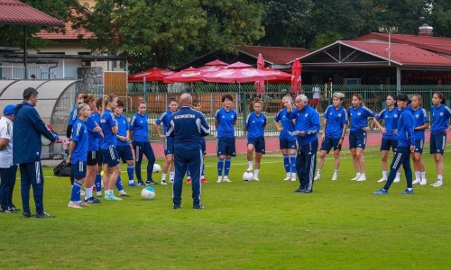 Женская сборная Казахстана провела первую тренировку в Любляне перед матчем со Словенией