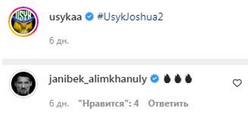 Жанибек Алимханулы обозначил позицию по реваншу Усик — Джошуа