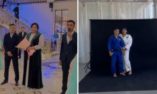 «Главное — любовь». Свадьба казахстанской дзюдоистки из супертяжелого веса восхитила соцсети. Видео