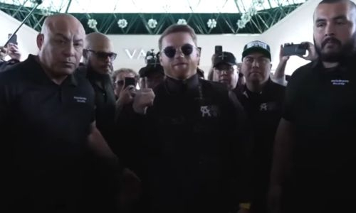 «Канело» совершил символическое прибытие на место третьего боя с Головкиным. Видео