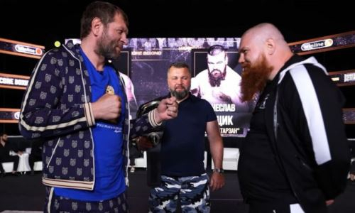 Александр Емельяненко ударил Дацика во время битвы взглядов. Видео