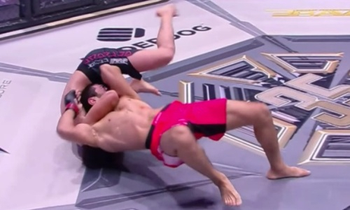 Узбекистанского бойца «задушили» на турнире в Алматы. Видео