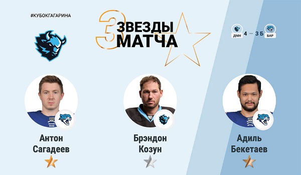 Казахстанец из «Барыса» стал первой звездой матча КХЛ