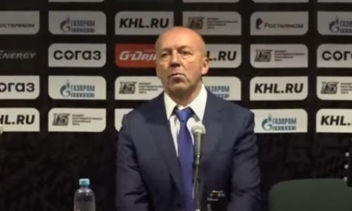 Видео послематчевой пресс-конференции игры КХЛ СКА — «Барыс» 3:1