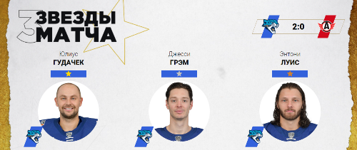 Хоккеисты «Барыса» забрали все «звезды» матча КХЛ