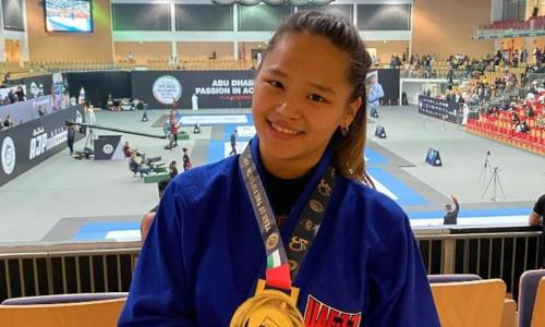 15-летняя казахстанка стала чемпионом турнира по джиу-джитсу в Абу-Даби среди взрослых