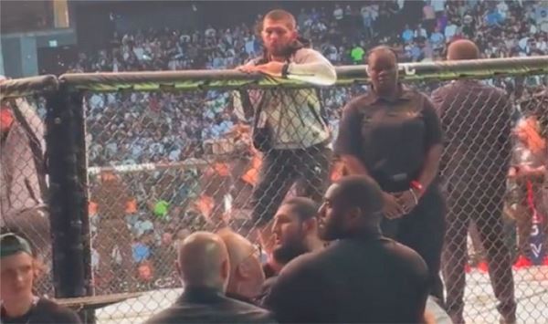 Хабиб Нурмагомедов удивил своим поведением во время драки брата с Хамзатом Чимаевым. Видео