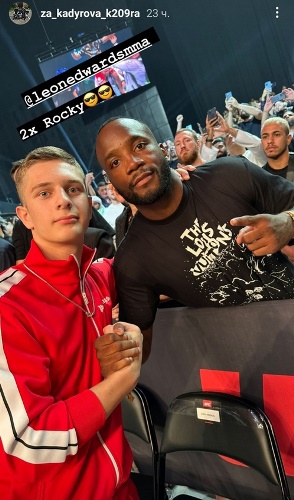 Сын Рамзана Кадырова встретил чемпиона UFC. Фото