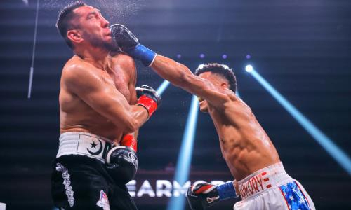 Видео полного боя Айдоса Ербосынулы за титул чемпиона мира WBA с глубоким нокаутом