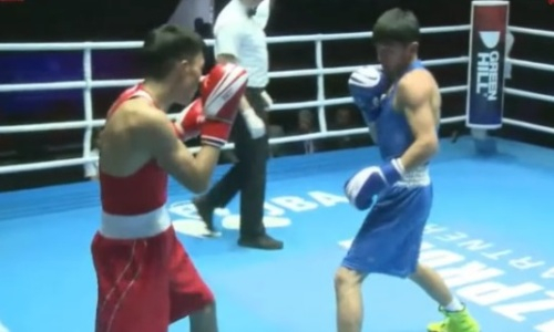 Видео полного боя чемпиона Азии из Казахстана за медали ЧА-2022 по боксу