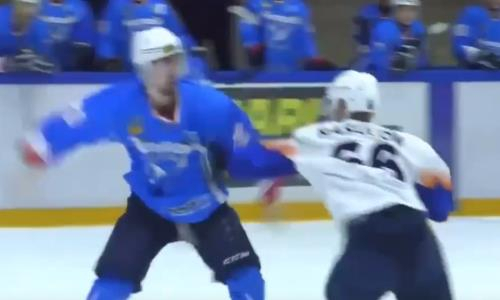«Узбекский тафгай» устроил драку в матче чемпионата Казахстана. Видео