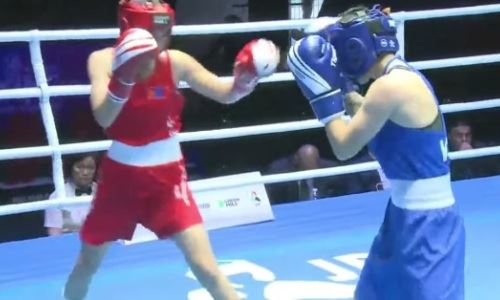 Видео боя двукратной чемпионки мира из Казахстана за медаль ЧА-2022 по боксу
