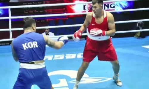 Видео полного боя Камшыбека Кункабаева за медаль ЧА-2022 по боксу