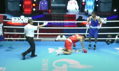 Видео полного боя с нокдауном и нокаутом, или как капитан сборной Казахстана заставил соперника ползать по рингу