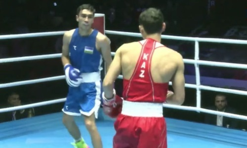 Видео полного боя казахстанца с «провокатором» из Узбекистана за «золото» ЧА-2022 по боксу