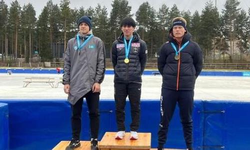 Казахстанский конькобежец завоевал «серебро» на юниорском этапе Кубка мира
