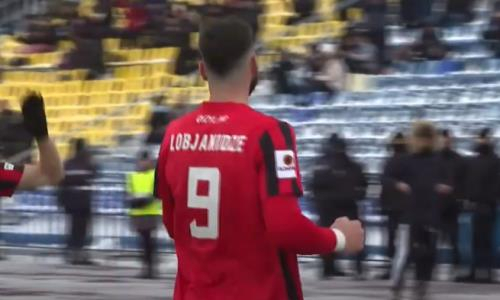 Видео второго гола Лобжанидже матча Премьер-Лиги «Кызыл-Жар» — «Каспий»